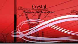  Presentation with rope line design in - Slide set enhanced with design against the evening electricity background and a red colored foreground