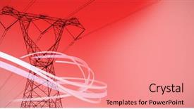  Presentation with rope line design in - Beautiful PPT theme featuring design against the evening electricity backdrop and a coral colored foreground