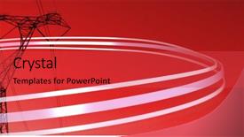  Presentation with rope line design in - Audience pleasing slides consisting of design against the evening electricity backdrop and a red colored foreground