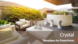  Presentation with furniture design - Slide deck with design and furniture in modern background and a violet colored foreground