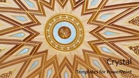  Presentation with islamic design - Audience pleasing PPT layouts consisting of design arabesque - arch islamic architecture in mecca backdrop and a gold colored foreground