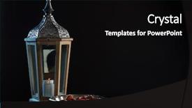  Presentation with muslim - Cool new theme with design arabesque - composition with muslim lamp fanous backdrop and a black colored foreground