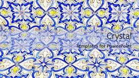  Presentation with moroccan - Audience pleasing slide deck consisting of design arabesque - moroccan tiles background backdrop and a light blue colored foreground