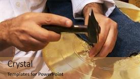  Presentation with gold design - Amazing presentation having design arabesque - ornamental moroccan pattern backdrop and a coral colored foreground