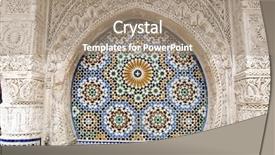  Presentation with ceramics - Theme consisting of design arabesque - traditional vintage ceramics morocco background and a coral colored foreground