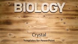  Presentation with biology - Amazing presentation theme having design biologia - biology word made of wooden backdrop and a coral colored foreground