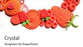  Presentation with guava fruits fresh green fruit - PPT theme consisting of design biologia - handmade plasticine summer fruits collection background and a  colored foreground