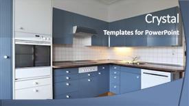  Presentation with new babie - Amazing slide deck having design blue - refitted lovely apartment new kitchen backdrop and a dark gray colored foreground