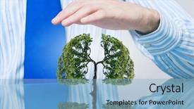  Presentation with breath - Amazing PPT theme having design breath - businessman hands holding with care backdrop and a light blue colored foreground