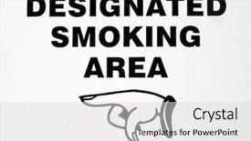  Presentation with pregnant women smoking - Presentation theme consisting of design breath - designated smoking area sign background and a light gray colored foreground