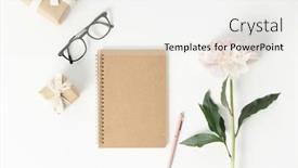  Presentation with peony flower - Slide set featuring design-concept-of-mother-s background and a white colored foreground