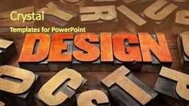  Presentation with wood type design - Cool new slide deck with design concept - text in vintage letterpress wood type stained by red ink surrounded by random printing blocks backdrop and a tawny brown colored foreground