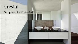  Presentation with house model software - Amazing presentation theme having design concrete - beautiful modern house in cement backdrop and a light gray colored foreground