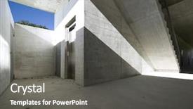 Presentation with interior design - Beautiful slide set featuring design concrete - interior building backdrop and a dark gray colored foreground