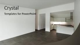  Presentation with apartment - Theme with design concrete - interior of new apartment empty background and a light gray colored foreground