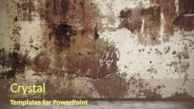  Presentation with industrial rusty tubes - Slide deck enhanced with design concrete - rusty grunge interior background and a tawny brown colored foreground