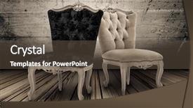  Presentation with interior design - PPT theme with design concrete - underground interior background and a tawny brown colored foreground