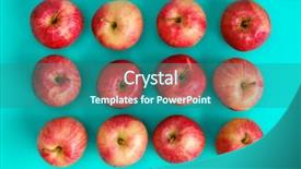  Presentation with pop art - Colorful PPT theme enhanced with design creative summer concept food backdrop and a ocean colored foreground