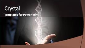  Presentation with biochemistry - Theme with design dna - biochemistry study and exploration mixed background and a dark gray colored foreground