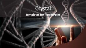  Presentation with biochemistry - Amazing theme having design dna - biochemistry study and exploration mixed backdrop and a dark gray colored foreground