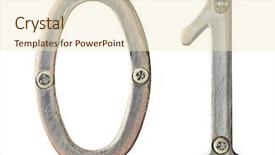  Presentation with heads - Presentation theme featuring design elements - aged metal numbers with screw background and a cream colored foreground