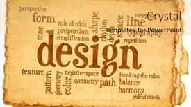  Presentation with tan - Audience pleasing PPT theme consisting of design-elements-and-rules-word backdrop and a yellow colored foreground