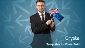  Presentation with pakistani flag - Theme featuring design england - cheerful elegant boy standing background and a ocean colored foreground