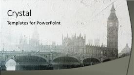  Presentation with buildings - Amazing PPT theme having design england - texture of canvas with buildings backdrop and a white colored foreground