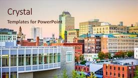  Presentation with skyline - PPT theme with design england - worcester massachusetts usa skyline background and a lemonade colored foreground