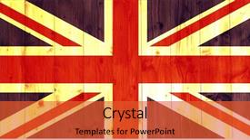  Presentation with oak wood texture and - Amazing presentation having design european union - british flag on wooden texture backdrop and a red colored foreground