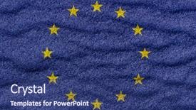  Presentation with euro - Cool new presentation theme with design european union - euro flag on surface backdrop and a  colored foreground