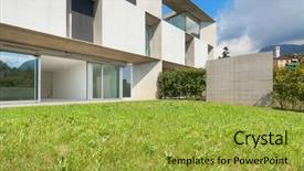  Presentation with design - Theme having design external of a modern background and a gold colored foreground