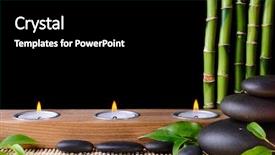  Presentation with mindfulness stones - Slides featuring design fire - candlestick and stones frame background and a  colored foreground