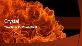  Presentation with fireball - Amazing theme having design fireball - explosion backdrop and a  colored foreground