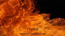  Presentation with fireball - PPT layouts consisting of design fireball - explosion background and a  colored foreground