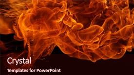  Presentation with fireball - PPT theme having design fireball - explosion background and a  colored foreground