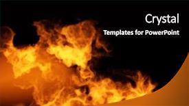  Presentation with questions answers 3d rendering - Audience pleasing PPT theme consisting of design fireball - fire 3d rendering image backdrop and a black colored foreground