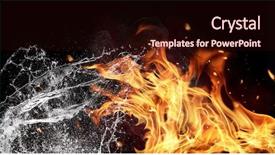  Presentation with fireball - Slide set having design fireball - symbol of water and fire background and a wine colored foreground