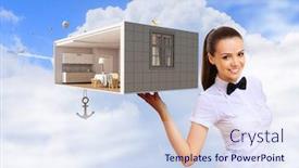  Presentation with dream - Slides enhanced with design-for-your-dream-house background and a sky blue colored foreground