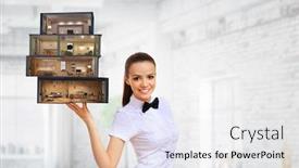  Presentation with dream - Amazing slide set having design-for-your-dream-house backdrop and a white colored foreground