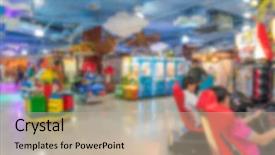  Presentation with ombre art abstract blue - Theme featuring design fun theme - abstract blur modern shopping mall background and a  colored foreground