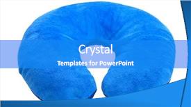 Presentation with blue - PPT theme with design fun theme - blue neck pillow isolated background and a cobalt blue colored foreground