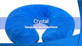  Presentation with blue - Cool new slides with design fun theme - blue neck pillow isolated backdrop and a cobalt blue colored foreground