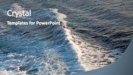  Presentation with abstract orange color wave design - Beautiful presentation design featuring design graphicriver graphicr - abstract sea waves backdrop and a gray colored foreground