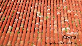  Presentation with heat - Cool new PPT theme with design heat exchangder - old red tiles backdrop and a red colored foreground