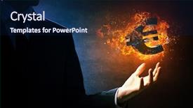  Presentation with heat - Presentation theme with design heat exchangder - protect your money mixed media background and a navy blue colored foreground