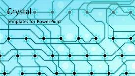  Presentation with coloured - Presentation theme featuring hight tech - coloured electronic of the scheme background and a arctic colored foreground