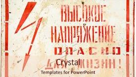  Presentation with danger - Colorful presentation enhanced with high voltage shock - tablet warning of danger backdrop and a lemonade colored foreground