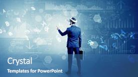  Presentation with data - Cool new slides with checking 3d reports and data backdrop and a teal colored foreground