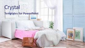  Presentation with girl design - Cool new PPT layouts with design interior of teenage girl backdrop and a sky blue colored foreground